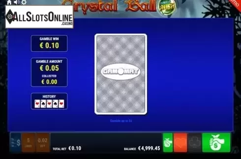 Risk/Gamble game screen
