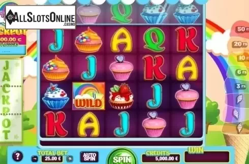 Reel Screen. Cupcake Rainbow from GAMING1