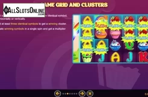 Grid and Clusters. Cupcake Rainbow from GAMING1