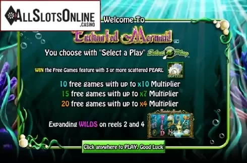 Game features. Enchanted Mermaid from NextGen