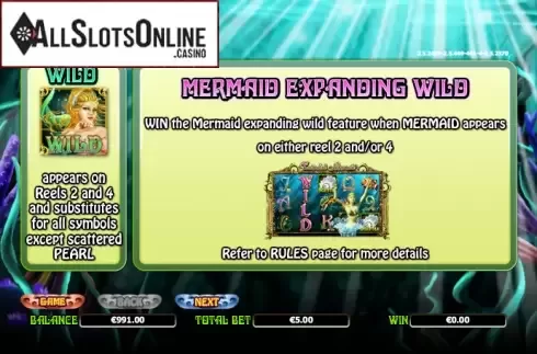 Paytable 1. Enchanted Mermaid from NextGen