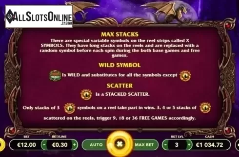 Features. Eternal Mountains: Dragon Rider from Slotmotion