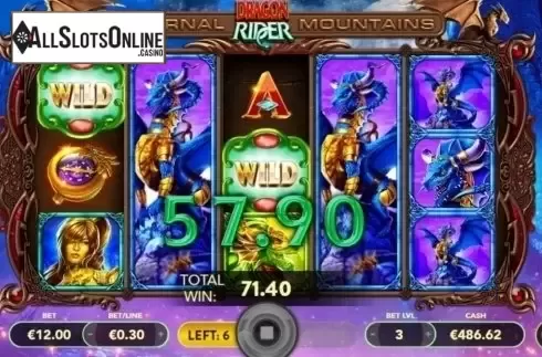 Win. Eternal Mountains: Dragon Rider from Slotmotion