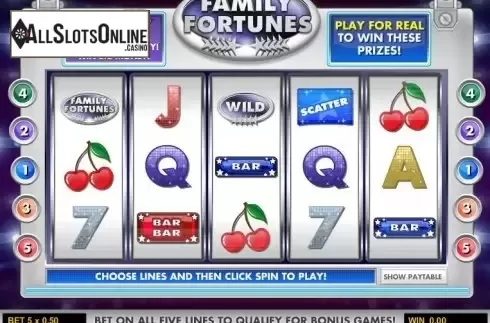 Game Process Screen. Family Fortunes from Gamesys