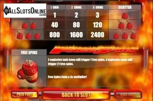 Paytable 3. Firestorm 7 from Rival Gaming