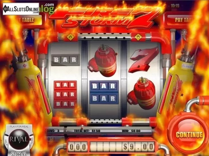 Win screen. Firestorm 7 from Rival Gaming