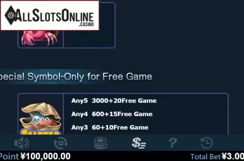 Paytable 4. Fish Party (Virtual Tech) from Virtual Tech