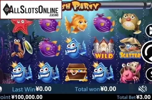 Reel screen. Fish Party (Virtual Tech) from Virtual Tech
