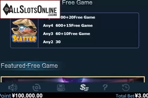 Paytable 5. Fish Party (Virtual Tech) from Virtual Tech