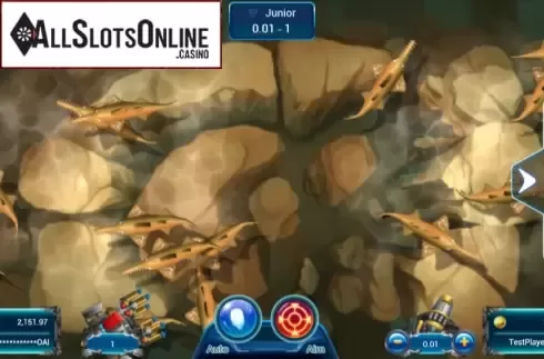 Game screen. Fishing God from Spadegaming