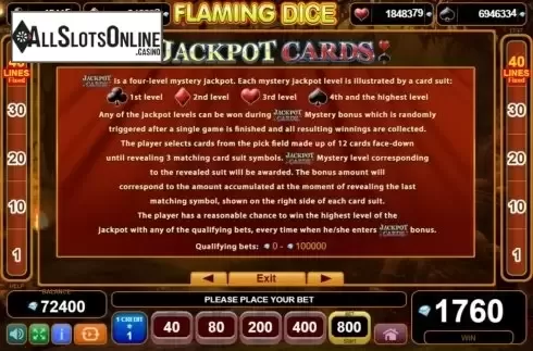 Features 2. Flaming Dice from EGT