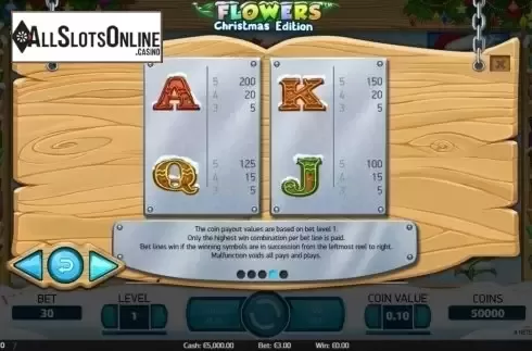 Screen9. Flowers Christmas Edition from NetEnt