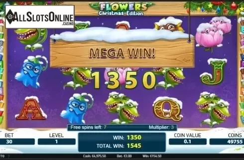 Screen3. Flowers Christmas Edition from NetEnt