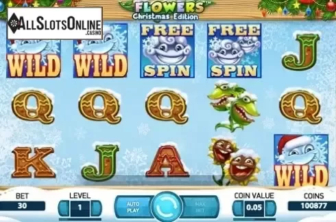 Screen2. Flowers Christmas Edition from NetEnt