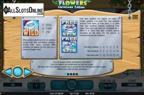 Screen6. Flowers Christmas Edition from NetEnt