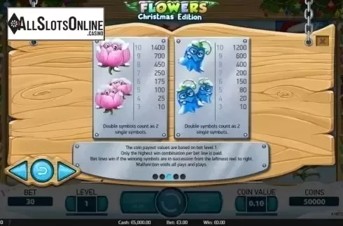 Screen8. Flowers Christmas Edition from NetEnt