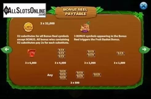 Paytable. Fruit Party (KA Gaming) from KA Gaming