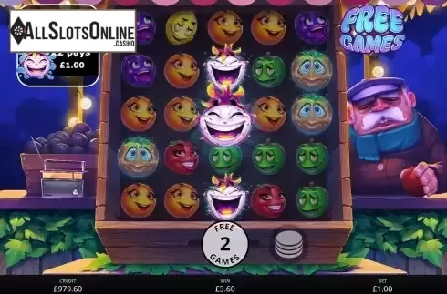 Free Spins Gameplay Screen