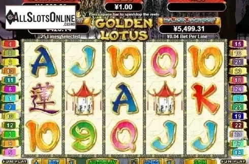 Reel Screen. Golden Lotus (RTG) from RTG
