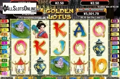Win Screen. Golden Lotus (RTG) from RTG