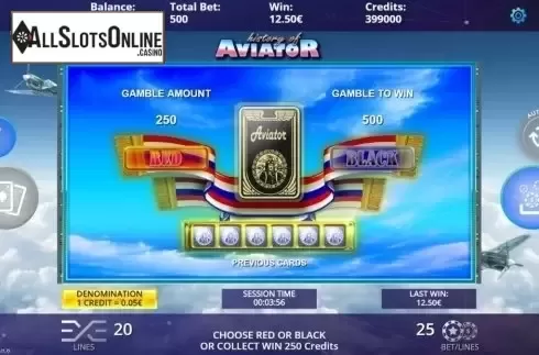 Gamble. History of Aviator from DLV