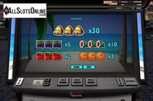 Paytable 1. Hot Cross Bunnies from Realistic