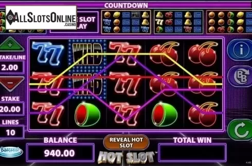 Wild Win screen. Hot Slot (Barcrest) from Barcrest