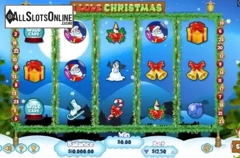 Game Workflow screen. I Love Christmas from Pariplay