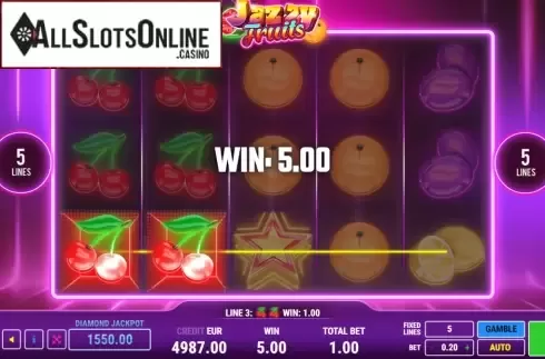 Win Screen 2. Jazzy Fruits from Fazi