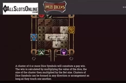 Paytable 1. Jolly Dicers from DiceLab
