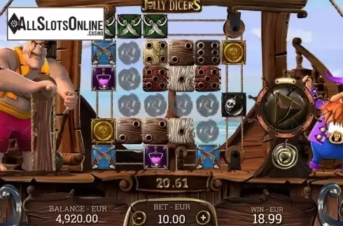 Win screen. Jolly Dicers from DiceLab