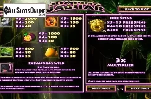 Screen3. Jumping Jaguar from Rival Gaming