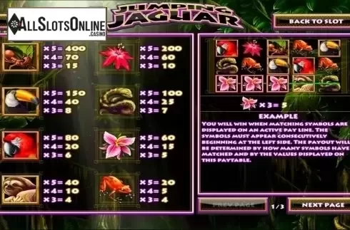 Screen2. Jumping Jaguar from Rival Gaming