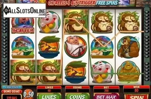 Screen9. Karate Pig from Microgaming