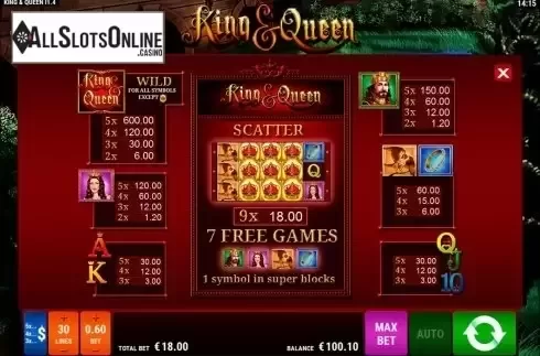 Screen2. King and Queen from Bally Wulff