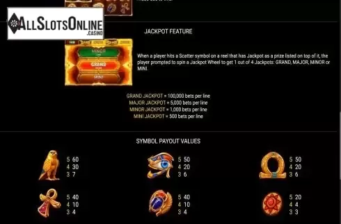 Jackpot feature screen