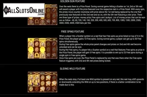 Feature screen