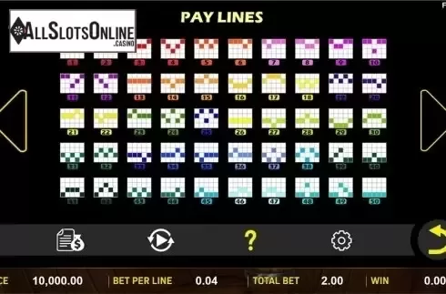Paytable 4. Mazu (Aspect Gaming) from Aspect Gaming