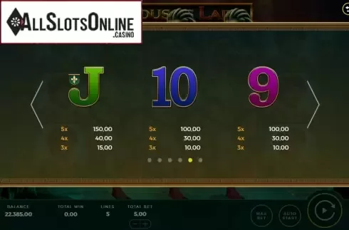 Paytable 4. Meduza's Liar from Bally Wulff