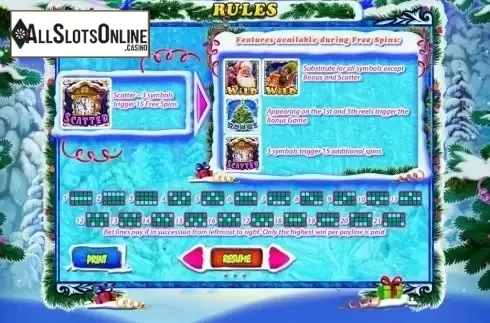 Paytable 2. Merry Christmas (Playson) from Playson