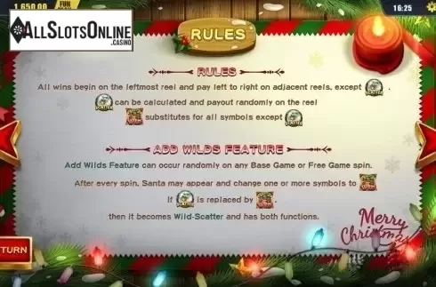 Rules & Feature. Merry Xmas (Dream Tech) from Dream Tech