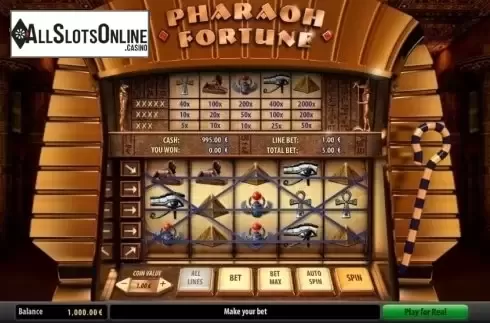 Reel Screen. Pharaoh Fortune from GameScale