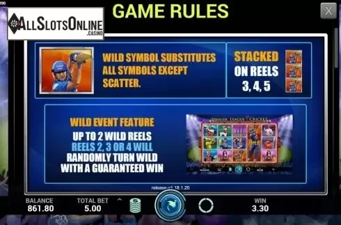 Features . Premier League Cricket from Indi Slots
