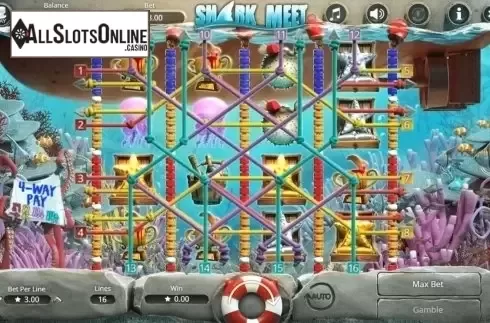 Game Workflow screen (Betway). Shark Meet from Booming Games