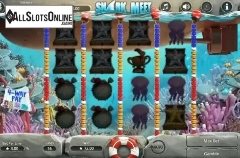 Win Screen . Shark Meet from Booming Games