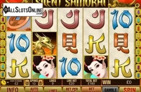 Game Workflow screen. Silent Samurai JP from Playtech
