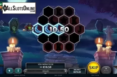 Win screen 3. Spooktacular Spins from Nucleus Gaming