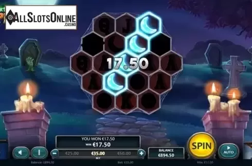 Win screen 2. Spooktacular Spins from Nucleus Gaming