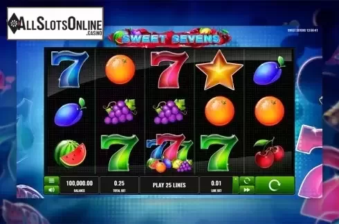 Reels screen. Sweet Sevens from Playreels