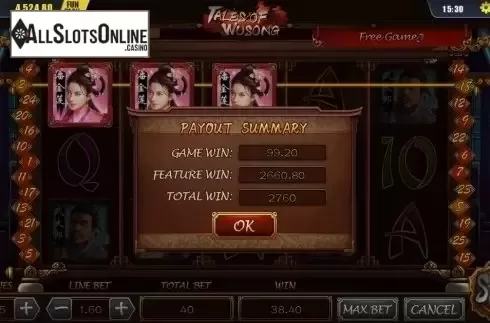Free Spins Win. Tales of Wusong from Dream Tech